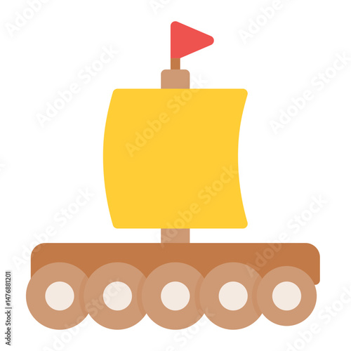 Raft icon vector image. Can be used for Additive Maufacturing.