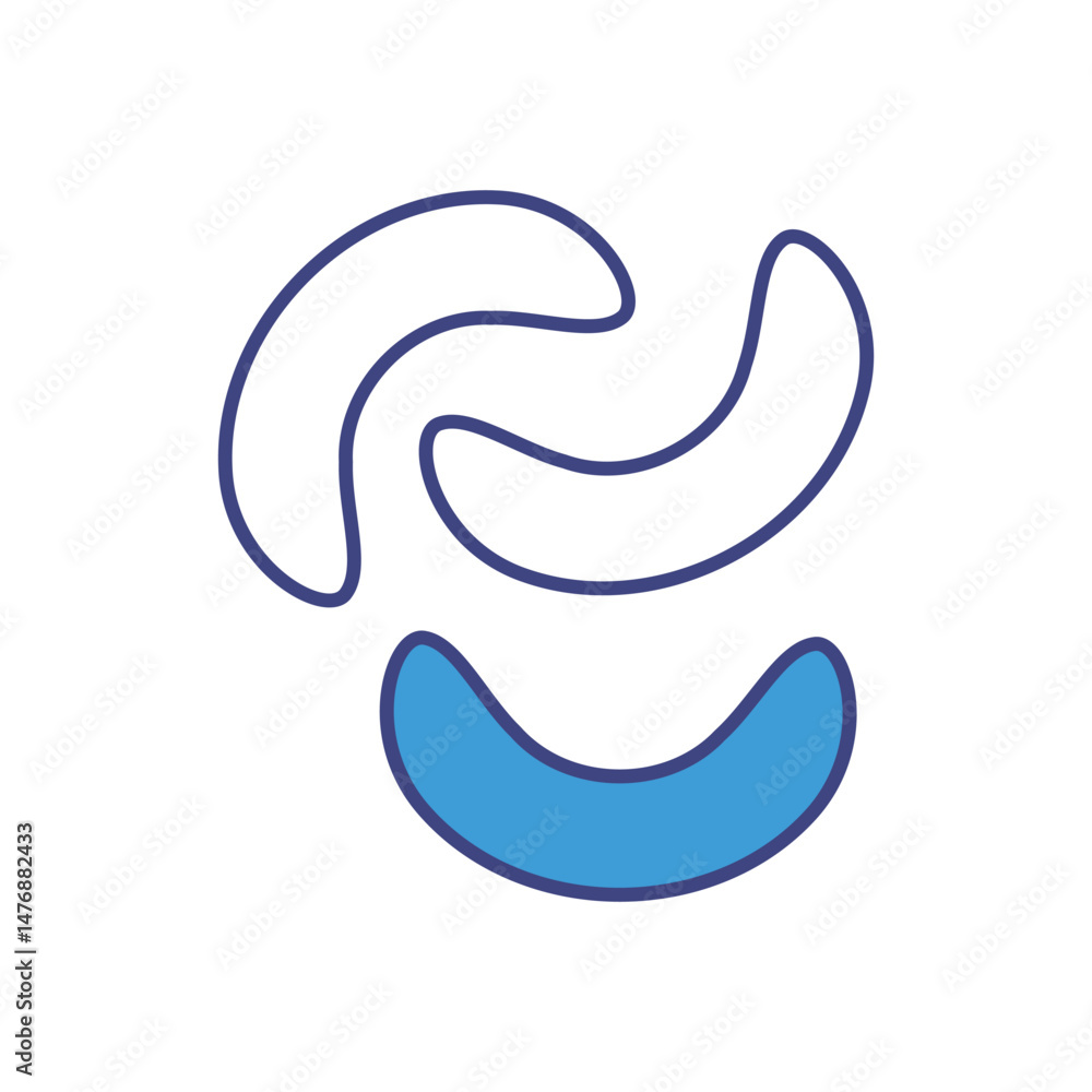 Naklejka premium Cashews vector icons stock illustration