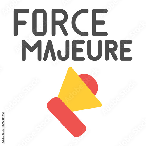 Force Majeure icon vector image. Can be used for Business Risks.