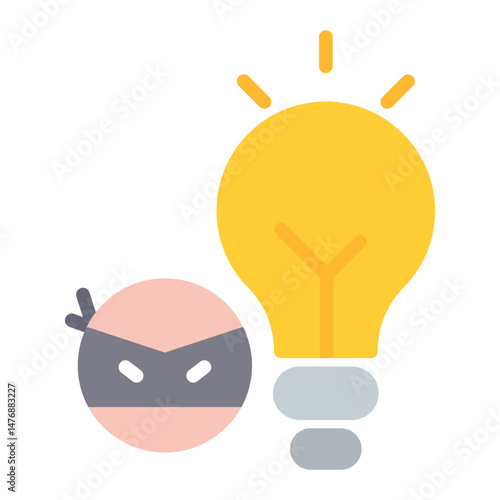 Intellectual Property Theft icon vector image. Can be used for Business Risks.