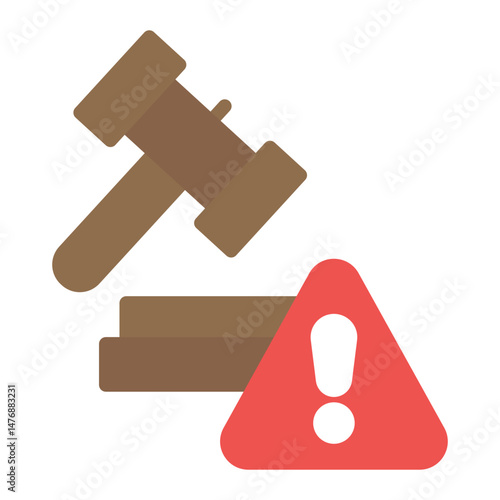 Litigation Risk icon vector image. Can be used for Business Risks.