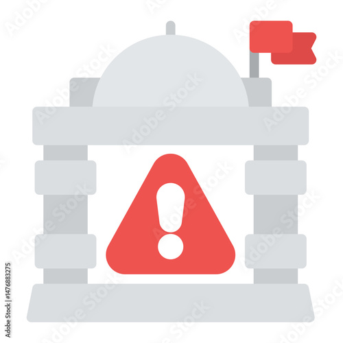 Political Instability icon vector image. Can be used for Business Risks.