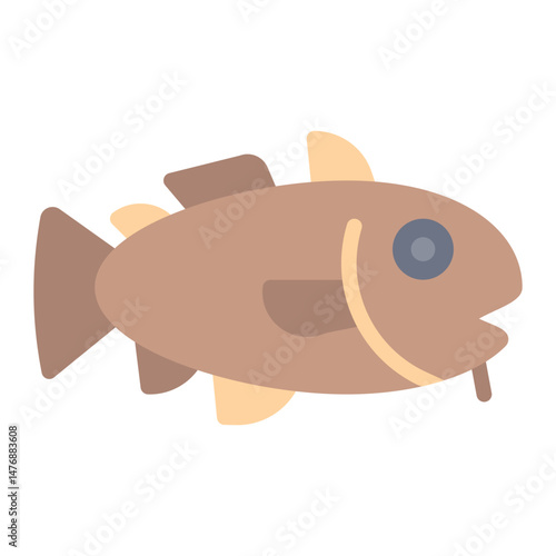 Cod icon vector image. Can be used for Fish and Seafood.
