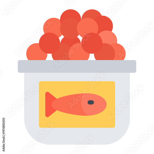 Caviar icon vector image. Can be used for Fish and Seafood.
