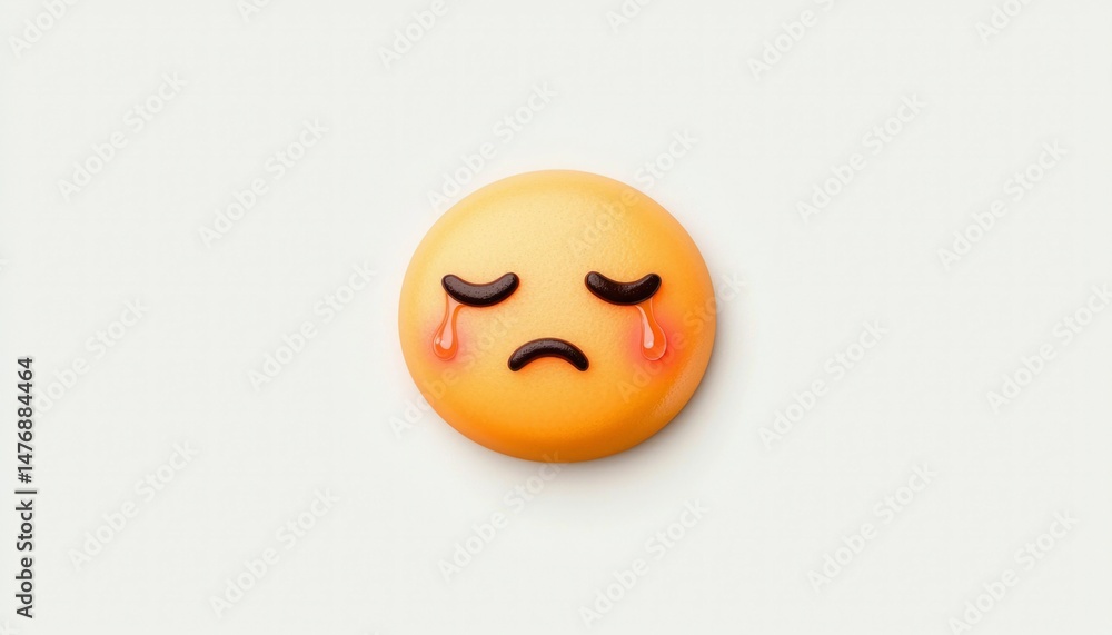 Fototapeta premium Sad emoji, tears