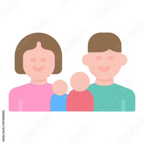 Family icon vector image. Can be used for Sun Protection.