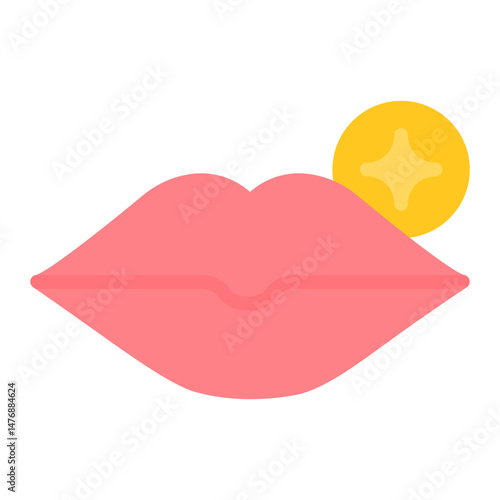 Lips icon vector image. Can be used for Sun Protection.