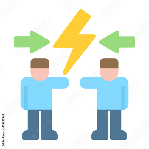 Conflict Resolution icon vector image. Can be used for Organization.