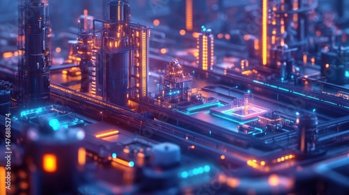 Futuristic industrial complex