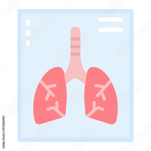 Lungs Scan icon vector image. Can be used for Tuberculosis.