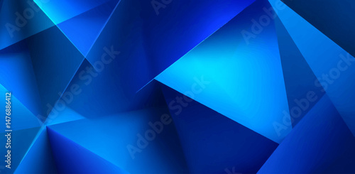 The composition features an array of blue triangles arranged in a visually captivating manner, perfect for a modern design background. Suitable for digital and print media use.