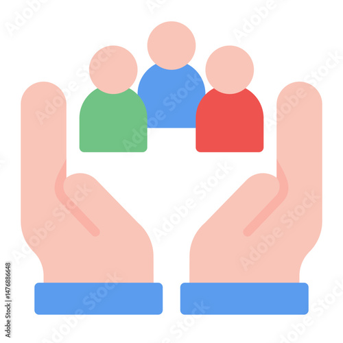Support Group icon vector image. Can be used for Tuberculosis.