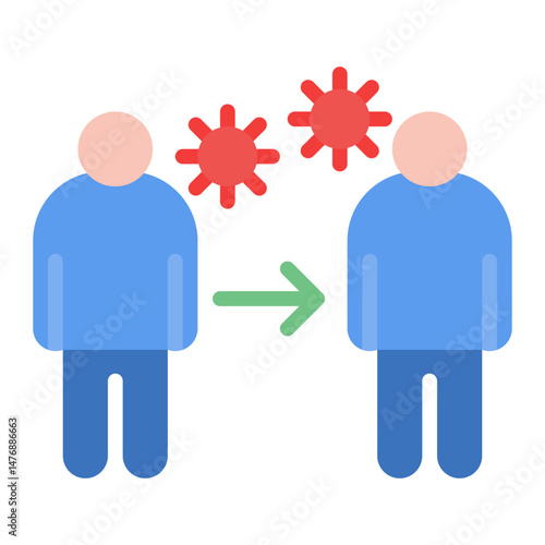 Transmission icon vector image. Can be used for Tuberculosis.