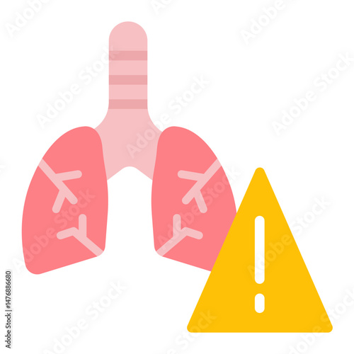 Warning Sign icon vector image. Can be used for Tuberculosis.