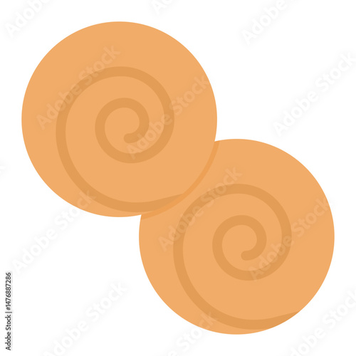Danish Pastry icon vector image. Can be used for Brunch.