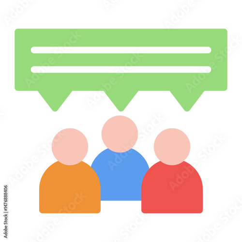 Discussion icon vector image. Can be used for Business Meeting.