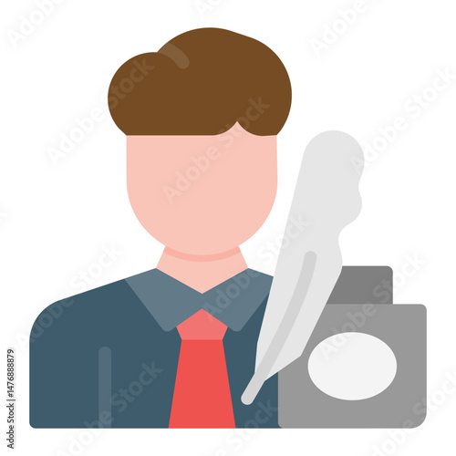 Author icon vector image. Can be used for Thought Leadership.