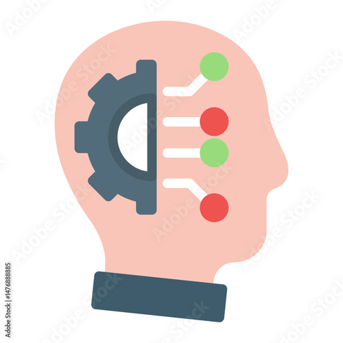 Critical thinking icon vector image. Can be used for Thought Leadership.