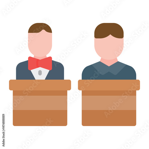 Debate icon vector image. Can be used for Thought Leadership.