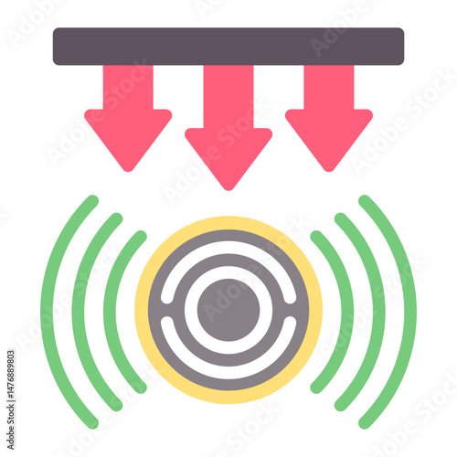 Force Sensor icon vector image. Can be used for Sensors.