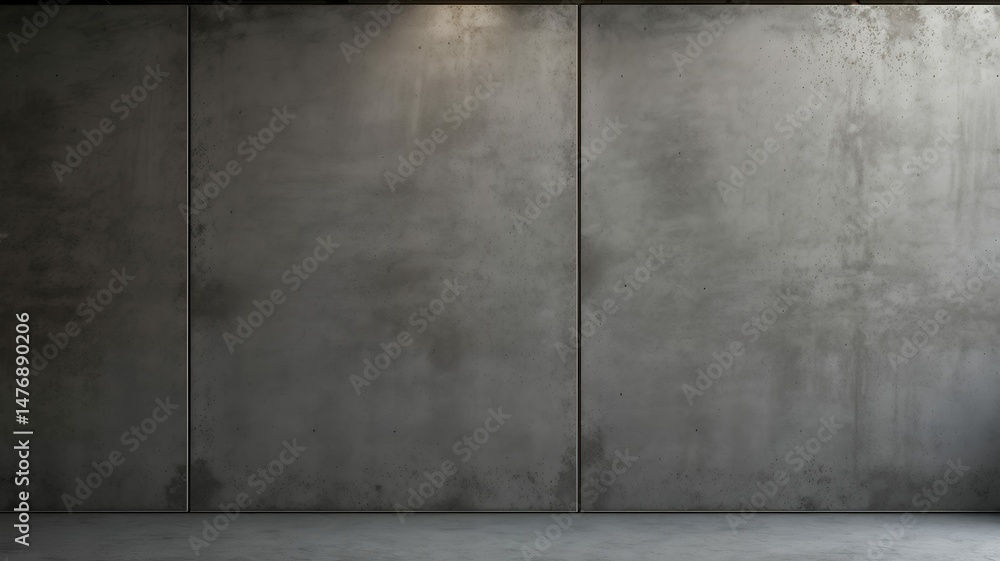 Minimalist concrete wall and floor bathed in soft, neutral lighting showcasing texture and depth. Minimalist concrete wall and floor bathed in soft, neutral lighting showcasing texture and depth.