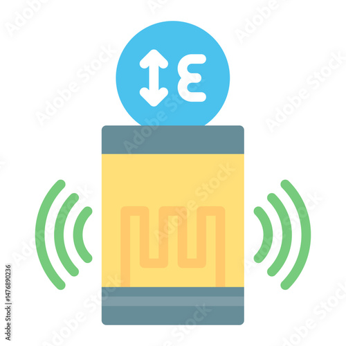 Strain Gauge Sensor icon vector image. Can be used for Sensors.