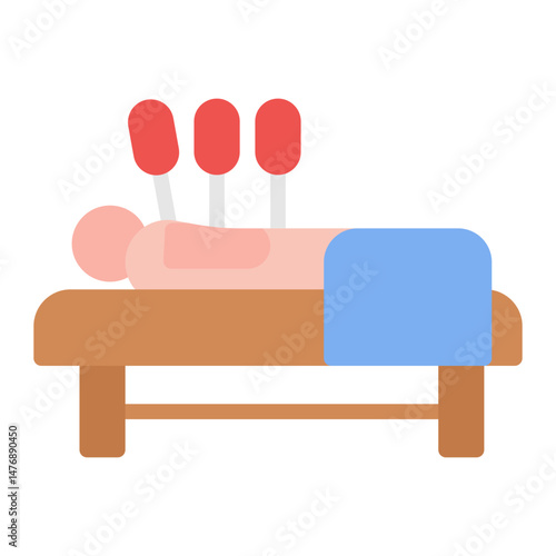Acupuncture icon vector image. Can be used for Physical Wellbeing.