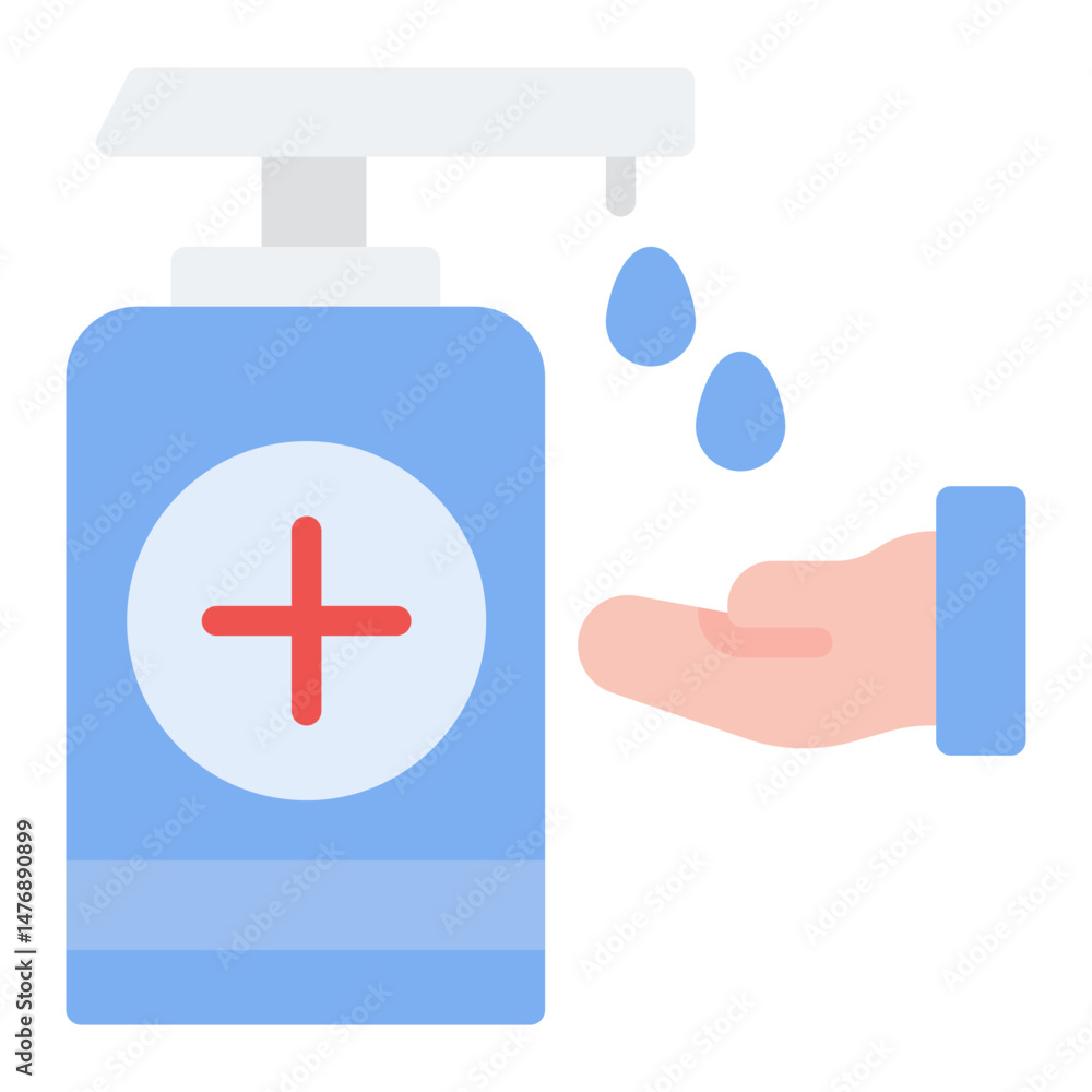 Fototapeta premium Hand Sanitizer icon vector image. Can be used for Physical Wellbeing.