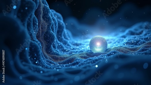 Blue luminescent spiral structure