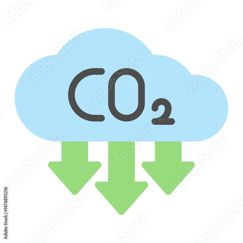 Greenhouse Gas Reduction icon vector image. Can be used for World Environment Day.