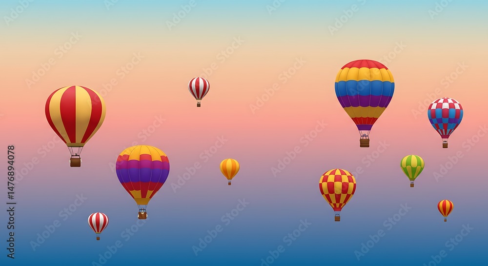 Obraz premium Pastel Sky Ascent