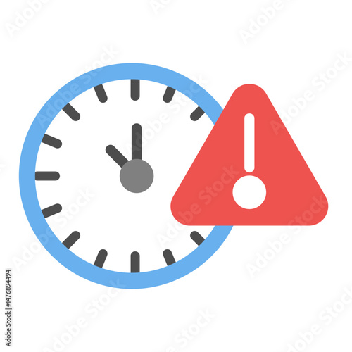 Delay icon vector image. Can be used for Business Disruption.