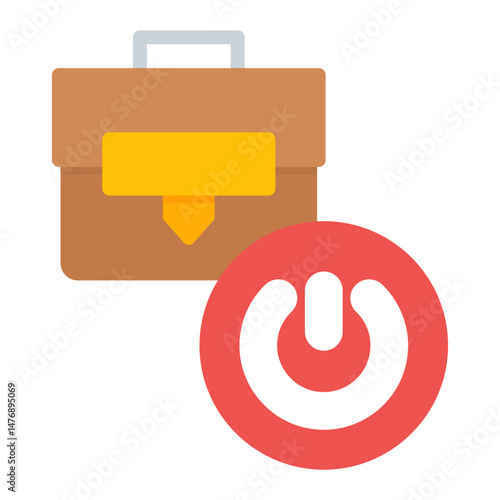 Shutdown icon vector image. Can be used for Business Disruption.