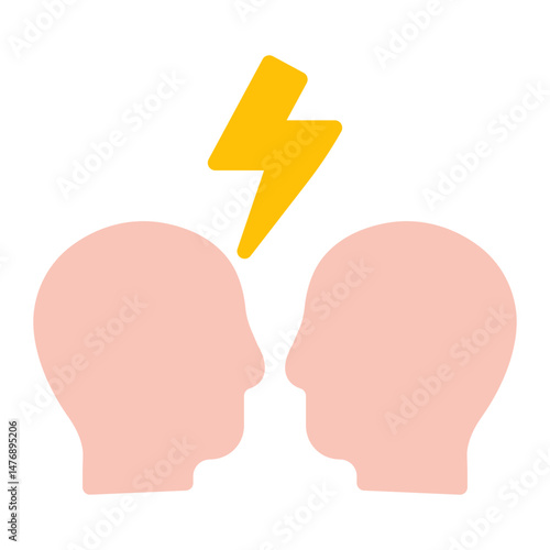 Conflict icon vector image. Can be used for World Refugee Day.