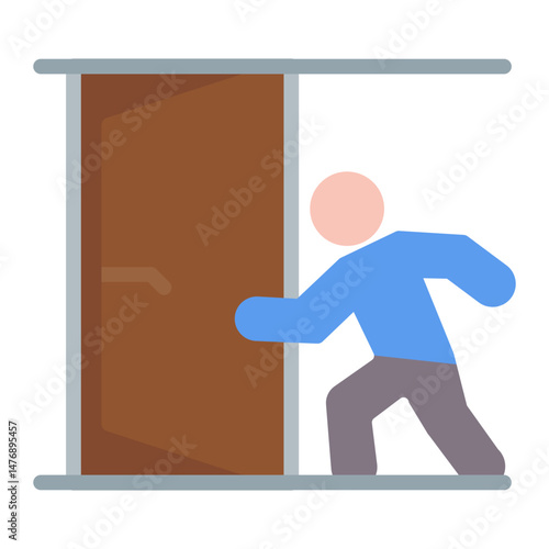 Escape icon vector image. Can be used for World Refugee Day.