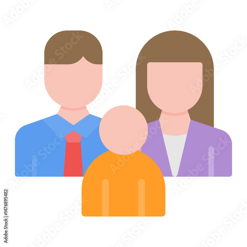 Family icon vector image. Can be used for World Refugee Day.
