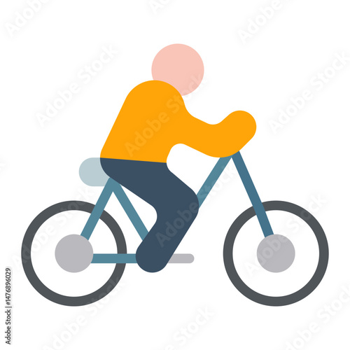 Cycling icon vector image. Can be used for Fitness.