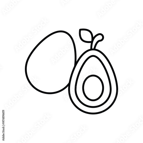 Avocado vector icons stock illustration