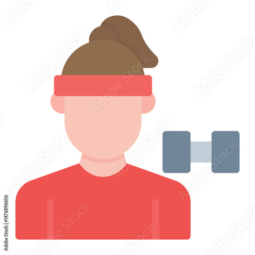 Personal Trainer icon vector image. Can be used for Fitness.