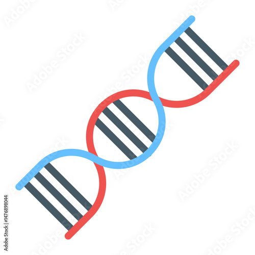 DNA Strand icon vector image. Can be used for Virtual Lab.
