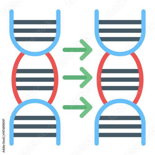 DNA Replication icon vector image. Can be used for Virtual Lab.