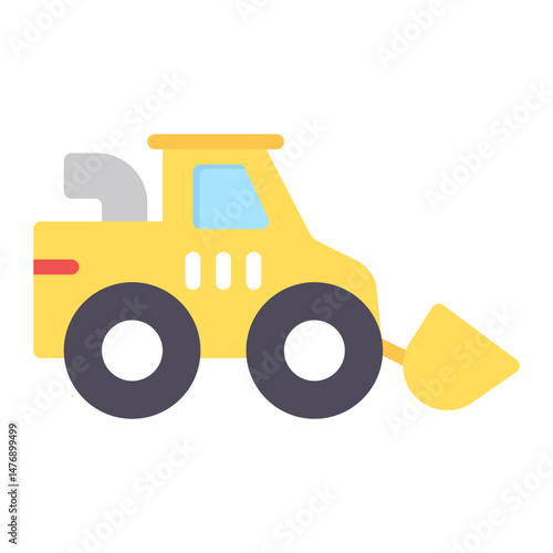 Front end Loader icon vector image. Can be used for Construction Vehicles.
