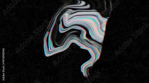 Modern Abstract Design with Chromatic Warping