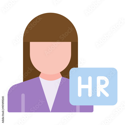 HR Manager icon vector image. Can be used for Hiring Process.