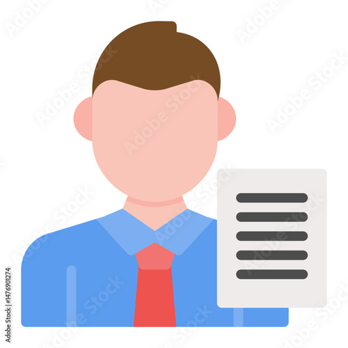 Hiring Manager icon vector image. Can be used for Hiring Process.