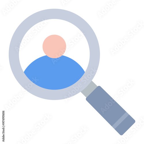 Recruiter icon vector image. Can be used for Hiring Process.
