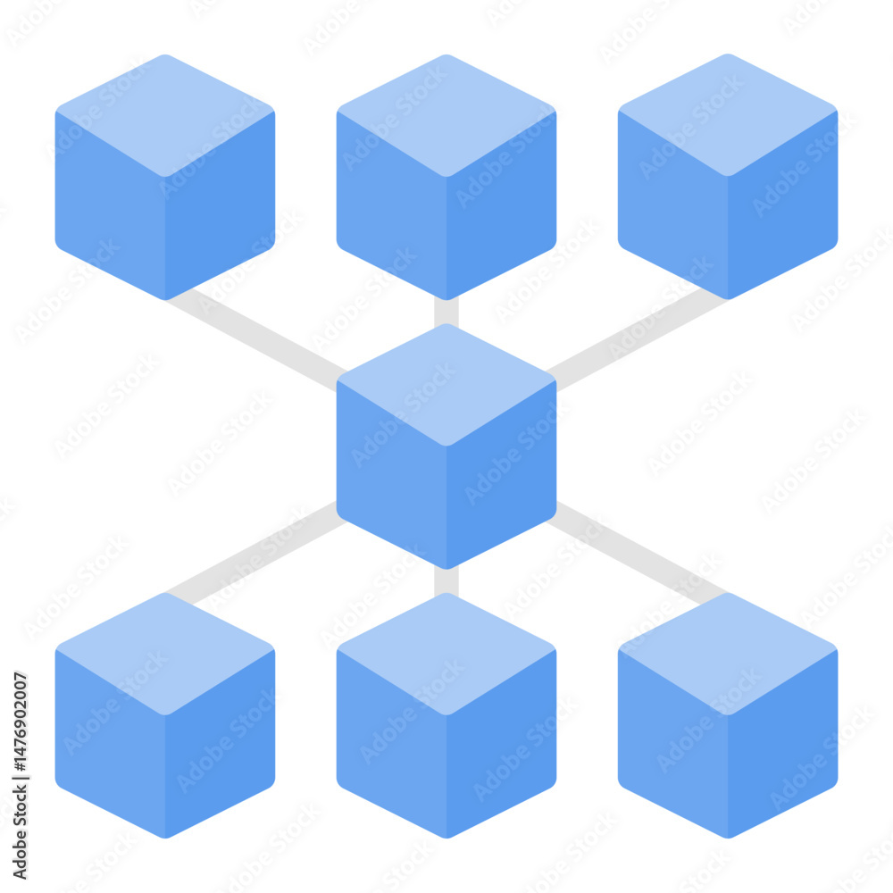 Obraz premium Blockchain icon vector image. Can be used for Digital Disruption.