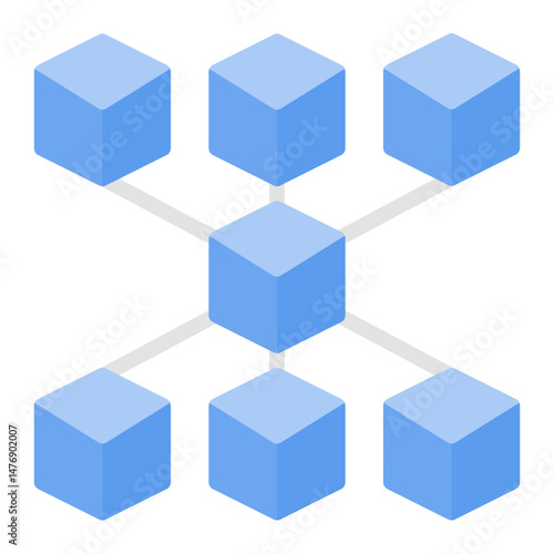 Blockchain icon vector image. Can be used for Digital Disruption.