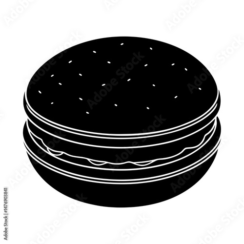 Macaron silhouette vector