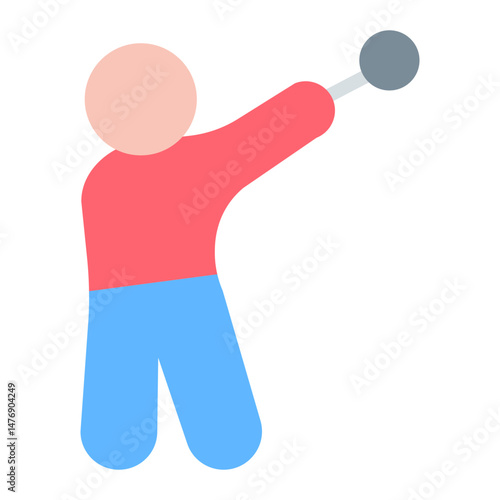 Hammer Throw icon vector image. Can be used for Track and Field.